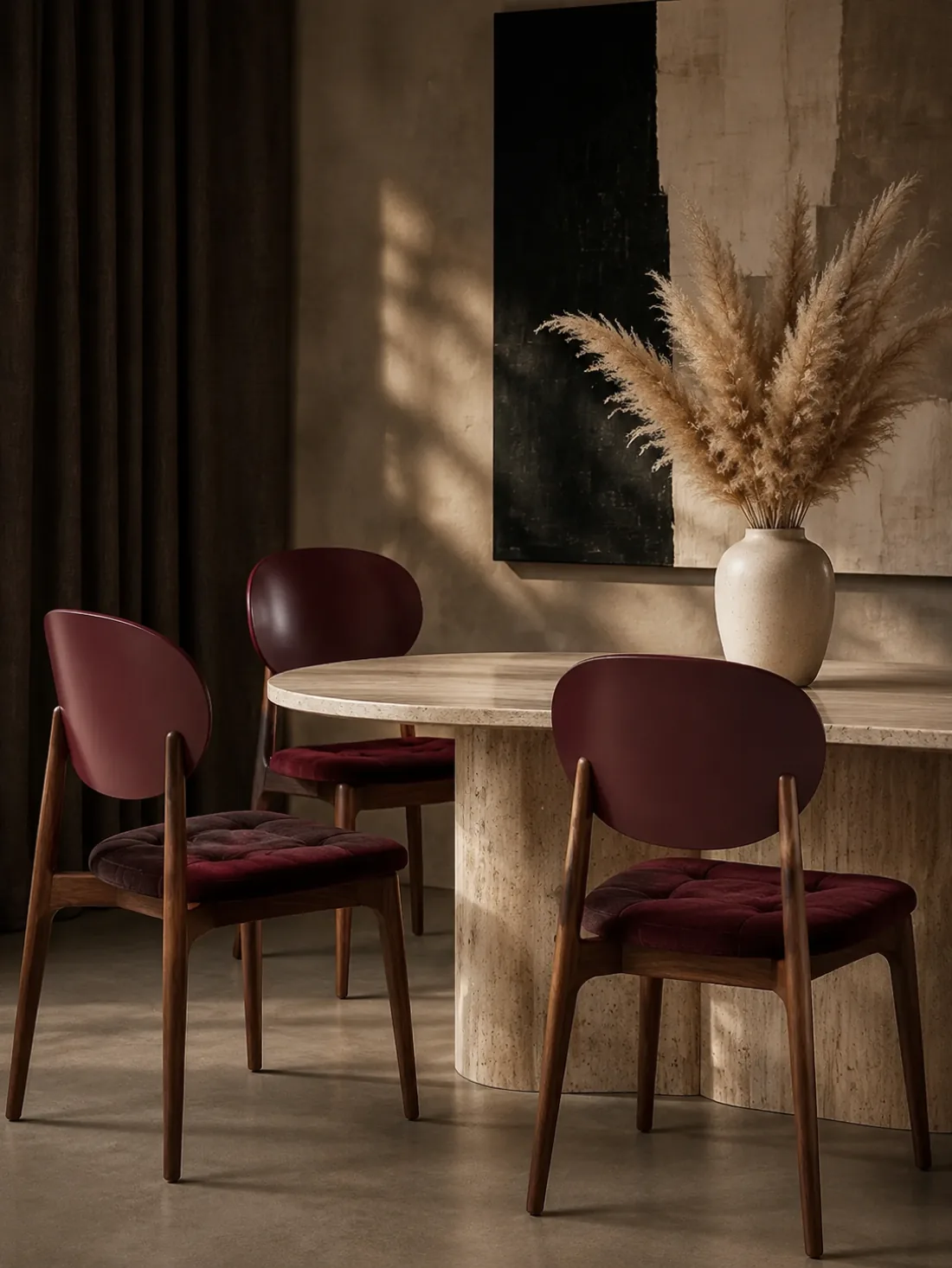 PVC Foil Backrest Panel — Burgundy