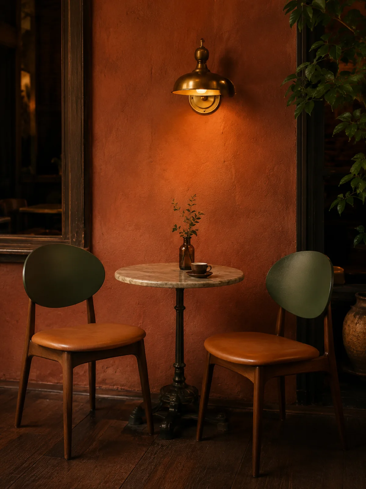 PVC Foil Backrest Panel — Olive green
